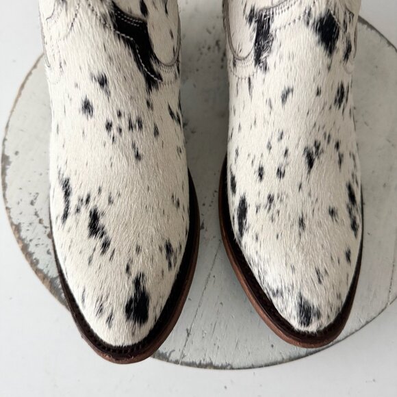 Lane Boots Womens Cowhide Cowboy Boots Tall Brown Western Cow Skin Size 6.5 NEW - Picture 7 of 13